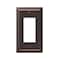 Amerelle Wall Plate, Number of Gangs: 1 Stamped Steel, Aged Bronze Finish, Bronze 163RDB - alternate 1